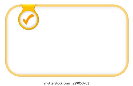 yellow text frame for any text with check box