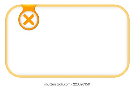 yellow text frame for any text with multiplication mark