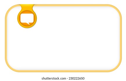 yellow text frame for any text with speech bubble