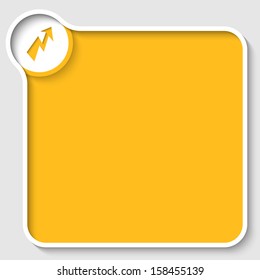 yellow text frame and flash