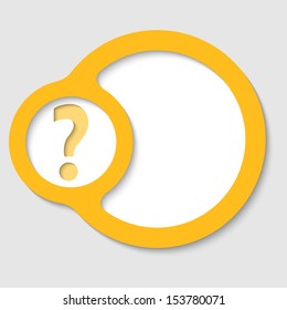 yellow text frame with question mark