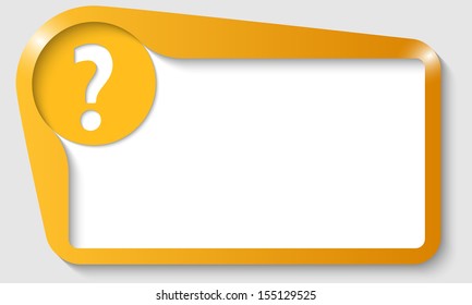 yellow text frame with question mark