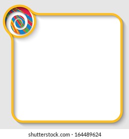 yellow text frame and spiral