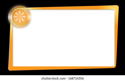 yellow text frame and transparent circles with arrows