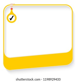 A yellow text frame for your text and checkbox.