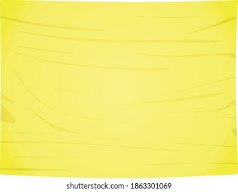 Yellow textile banner. vector illustration