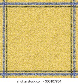 Yellow textile vector texture. Linen framed texture for banner, card, poster,web design,  identity, sticker, business card, promoting and merchandising.