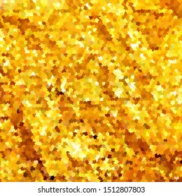 Yellow textured pattern with gold glitter sequins. Golden background for the luxury layouts. Scalable vector graphics.
