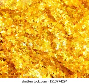 Yellow textured pattern with gold glitter sequins. Golden background for the luxury layouts. Scalable vector graphics.
