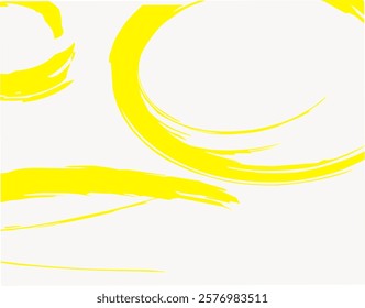 yellow thick brush strokes with spray texture. Vintage template with hand drawn broken edges, banner. Rough thick brush stroke texture with small dots. Retro vector background for poster.