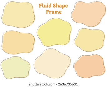 Yellow thin line and mismatched fluffy frame set