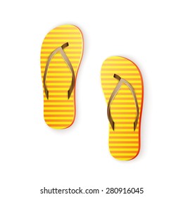 Yellow Thongs, excellent vector illustration, EPS 10