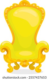 Yellow throne without background vector image