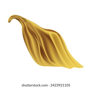 Yellow throwed blanket or towel, vector