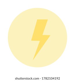 yellow thunder shape design, Weather rain power electric sky nature climate season and meteorology theme Vector illustration