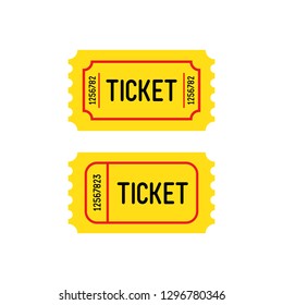 Yellow Tickets On White Background Stock Vector (Royalty Free ...