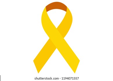 Yellow tie for cancer in children.