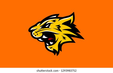 Yellow Tiger Cat E-Sport Logo