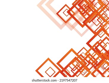 Yellow Tile Contemporary Vector Background. 3d Element Wallpaper. Orange Simple Poster. White Digital Frame.