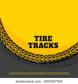 yellow tire track print mark background design