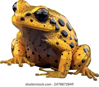 Yellow Toad: Polygonal Art Design