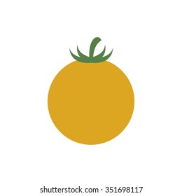 yellow tomato icon. vector illustration