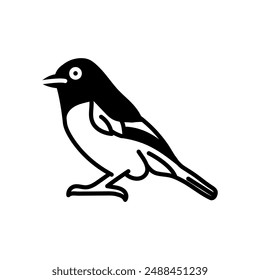 Yellow Tomtit Glyph Icon, Vector illustration