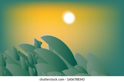 Yellow tone abstract background in the moonlight and warm atmosphere ,Abstract green vector background - yellow