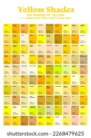 pallete color Code Yellow