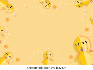 
Yellow tone wallpaper with a duck image.