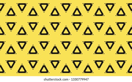 Yellow tones. Geometric design seamless pattern. Vector illustration