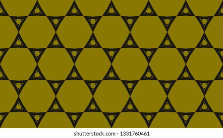 Yellow tones. Geometric design seamless pattern. Vector illustration