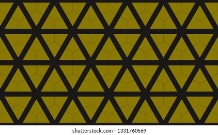 Yellow tones. Geometric design seamless pattern. Vector illustration