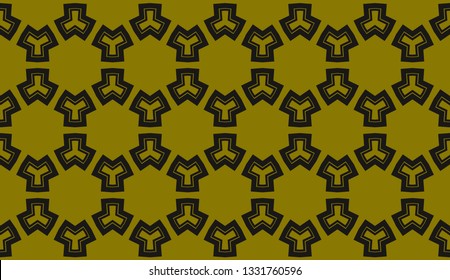 Yellow tones. Geometric design seamless pattern. Vector illustration
