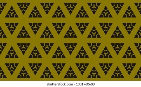 Yellow tones. Geometric design seamless pattern. Vector illustration
