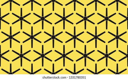 Yellow tones. Geometric design seamless pattern. Vector illustration