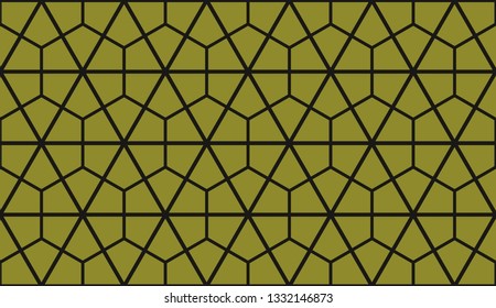 Yellow tones. Geometric design seamless pattern. Vector illustration