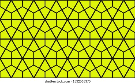 Yellow tones. Geometric design seamless pattern. Vector illustration