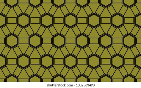 Yellow tones. Geometric design seamless pattern. Vector illustration