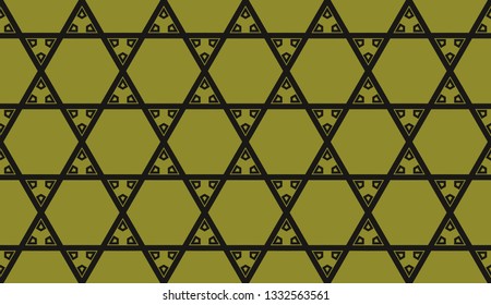 Yellow tones. Geometric design seamless pattern. Vector illustration