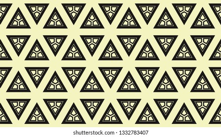 Yellow tones. Geometric design seamless pattern. Vector illustration