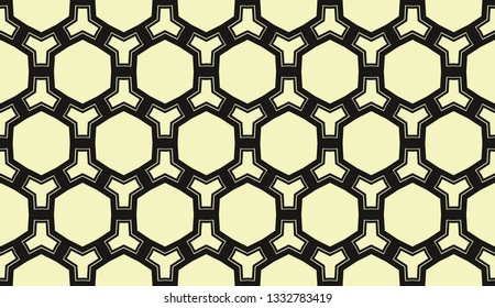 Yellow tones. Geometric design seamless pattern. Vector illustration