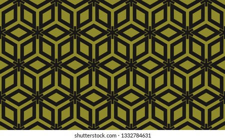 Yellow tones. Geometric design seamless pattern. Vector illustration