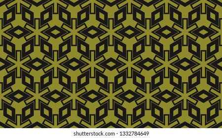 Yellow tones. Geometric design seamless pattern. Vector illustration