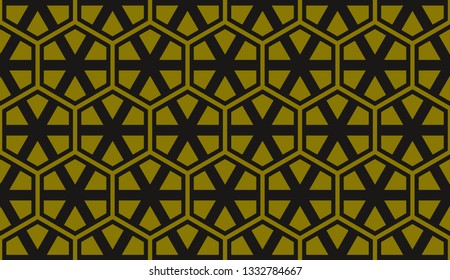 Yellow tones. Geometric design seamless pattern. Vector illustration