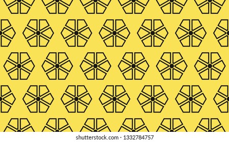 Yellow tones. Geometric design seamless pattern. Vector illustration