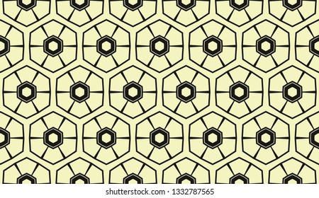 Yellow tones. Geometric design seamless pattern. Vector illustration