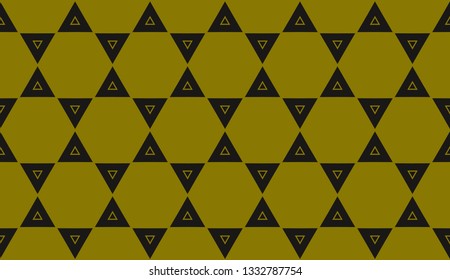 Yellow tones. Geometric design seamless pattern. Vector illustration