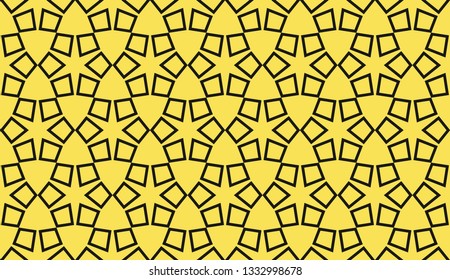 Yellow tones. Geometric design seamless pattern. Vector illustration