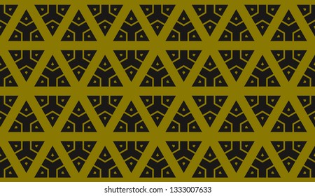 Yellow tones. Geometric design seamless pattern. Vector illustration